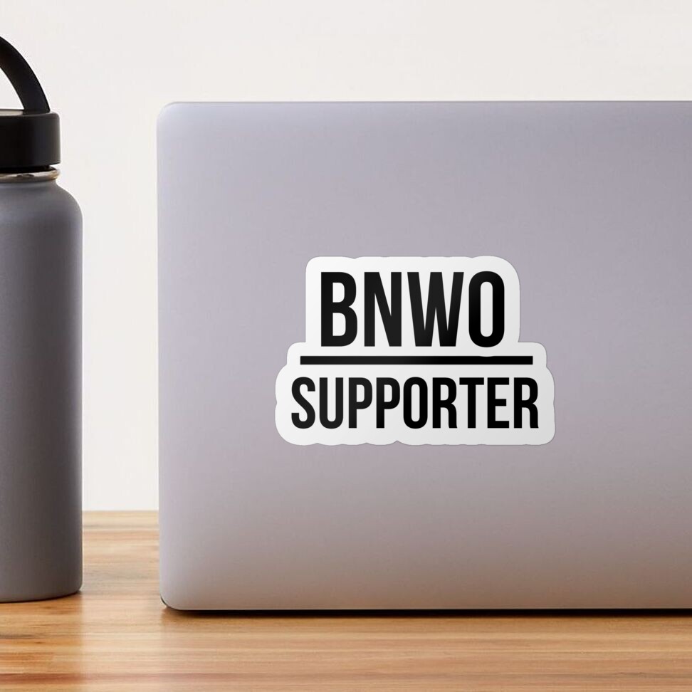 BNWO SUPPORTER Sticker for Sale by HauteKink | Redbubble