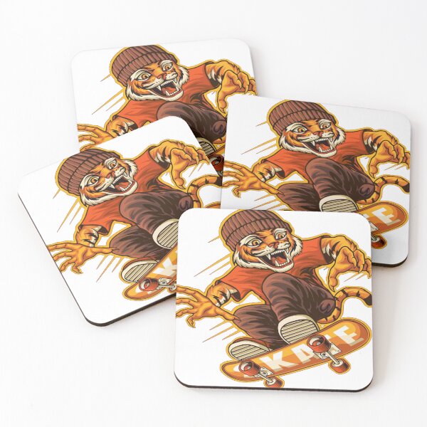Item preview, Tiger board Skateboard Skater funny art designed and sold by AssamFT.