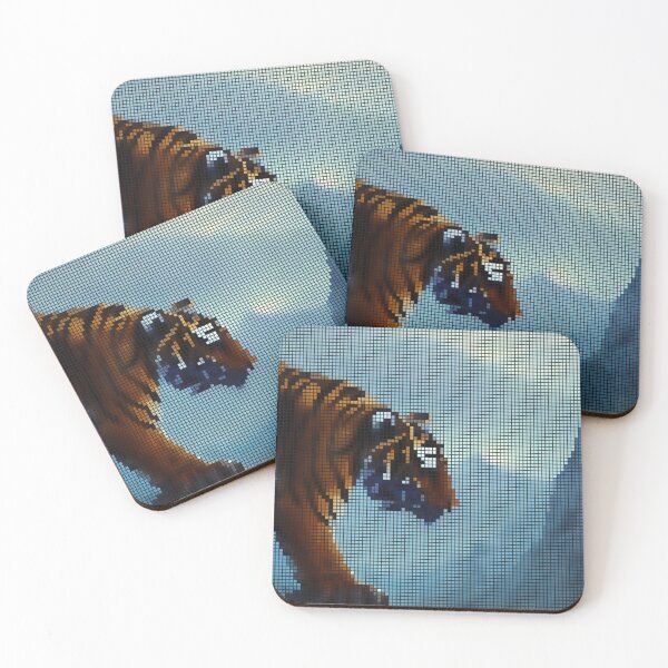 Item preview, Tiger Pixel 8-bit Art designed and sold by PixelDripped.