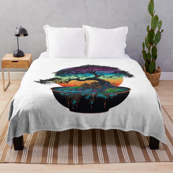Item preview, Bonsai Tree Art-Rainbow Sunset Bonsai Tree designed and sold by letsgetinspired.