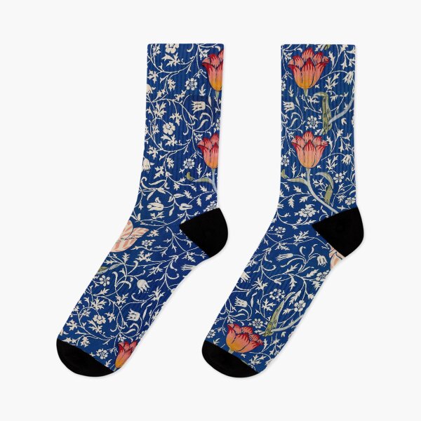Item preview, William Morris Garden Tulip Blue Vintage Pattern designed and sold by Pretty  Pixel.