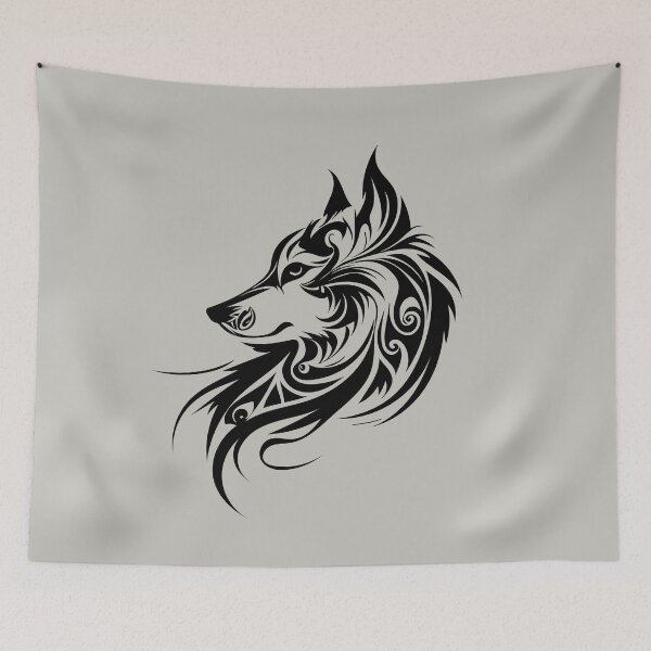 Item preview, Wolf Silhouette, Legendary Animals, Tribal Art  designed and sold by nitty-gritty.
