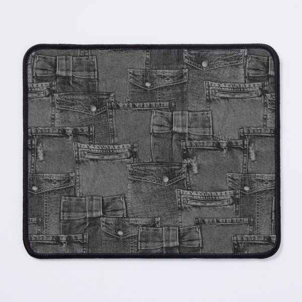Item preview, Jeans fashion background. Denim black grunge textured seamless pattern designed and sold by olgersart.