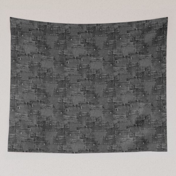 Item preview, Jeans fashion background. Denim black grunge textured seamless pattern designed and sold by olgersart.