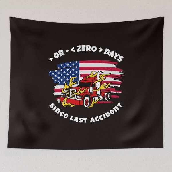 Item preview, American Trucker, Plus Zero Days Since Last Accident RW designed and sold by TeamsterLife.