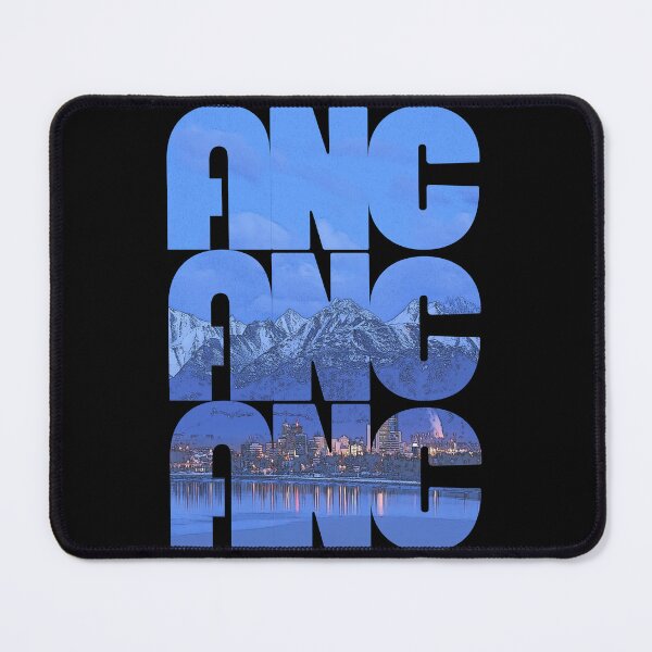 Item preview, Anchorage, Alaska ANC Dusk Cityscape Repeating Pattern designed and sold by CrabbyLobster.