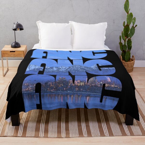 Item preview, Anchorage, Alaska ANC Dusk Cityscape Repeating Pattern designed and sold by CrabbyLobster.