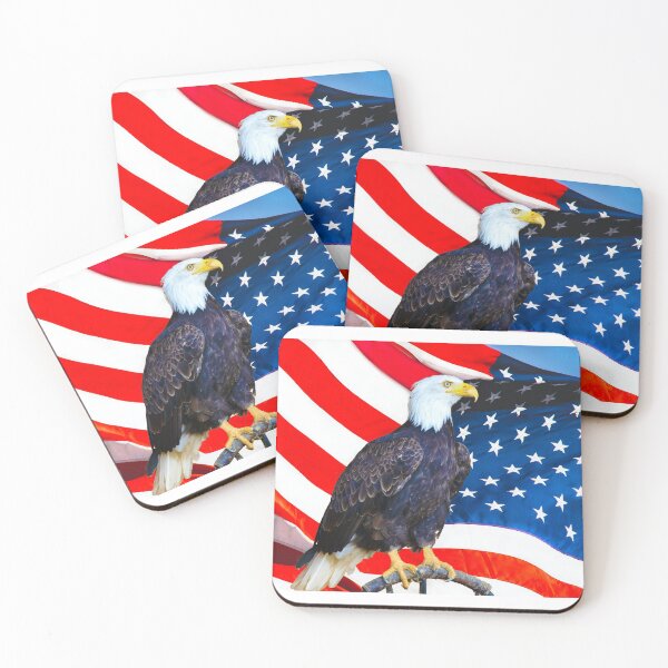 Artikelvorschau, Amerikanische Flagge und Weißkopfseeadler entworfen und verkauft von JLSTFast.
