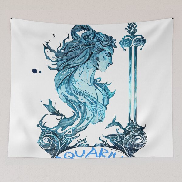 Item preview, Aquarius Zodiac Sign designed and sold by PosterManiaRo.