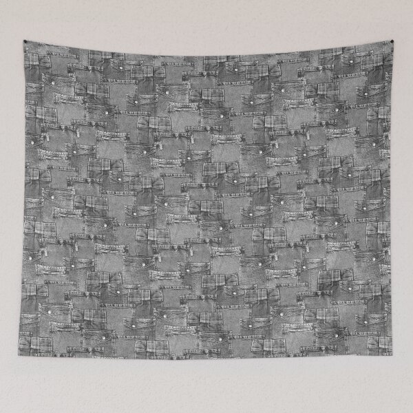 Item preview, Jeans fashion background. Denim grey grunge textured seamless pattern designed and sold by olgersart.