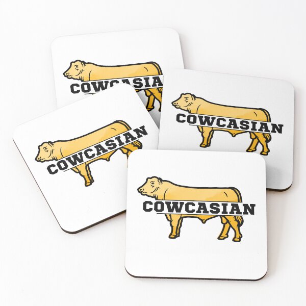 Item preview,  Yellow "Cowcasian" Cow lover Caucasian designed and sold by FarmsteadAcers.
