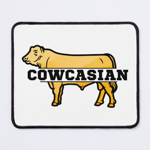 Item preview,  Yellow "Cowcasian" Cow lover Caucasian designed and sold by FarmsteadAcers.