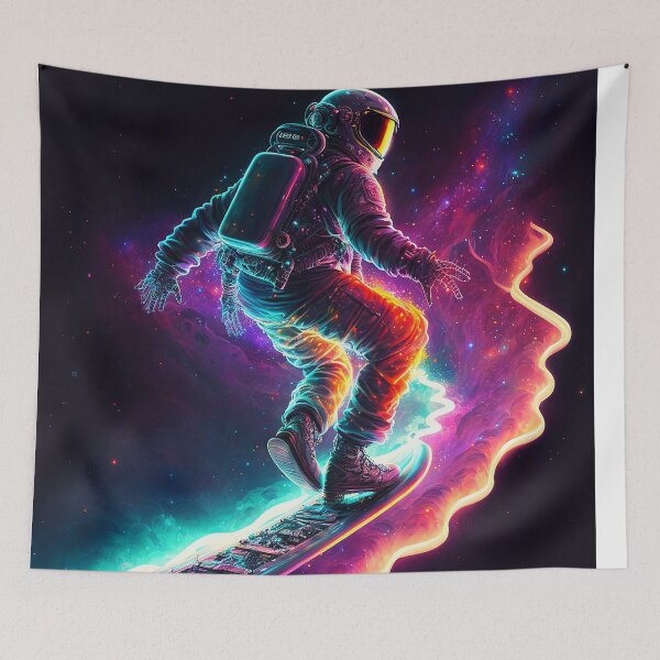 Item preview, Astronaut surfing in space  designed and sold by ramith-concept.