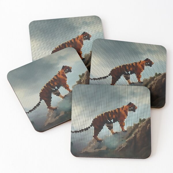 Item preview, Tiger Pixel 8-bit Art designed and sold by PixelDripped.
