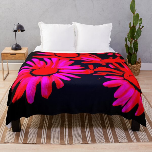 Item preview, Red and Pink Abstract Daisies designed and sold by asurtiumgreen.