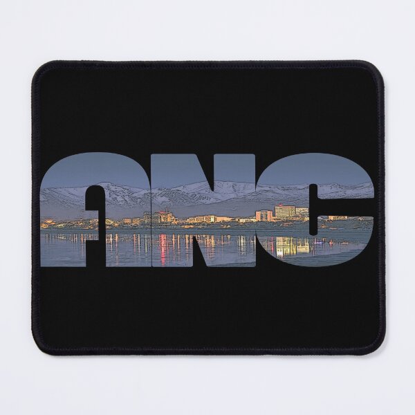 Item preview, Anchorage, Alaska ANC Night Cityscape designed and sold by CrabbyLobster.