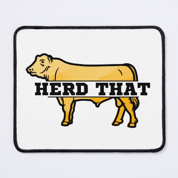 Item preview, Yellow "Herd That" Cow lover Funny saying designed and sold by FarmsteadAcers.