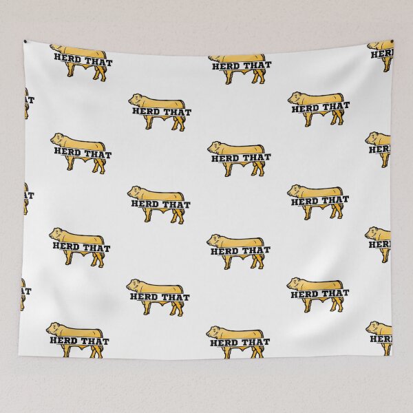 Item preview, Yellow "Herd That" Cow lover Funny saying designed and sold by FarmsteadAcers.