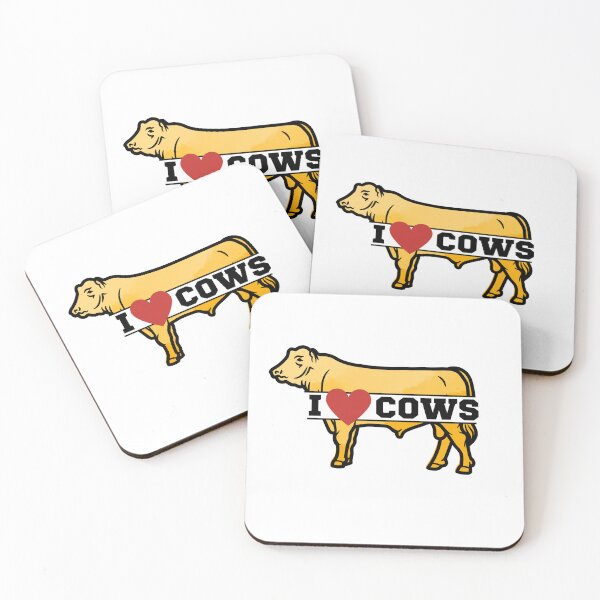 Item preview, Yellow I heart Cows - Cow lover designed and sold by FarmsteadAcers.