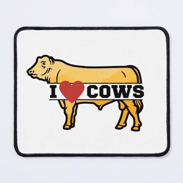 Item preview, Yellow I heart Cows - Cow lover designed and sold by FarmsteadAcers.