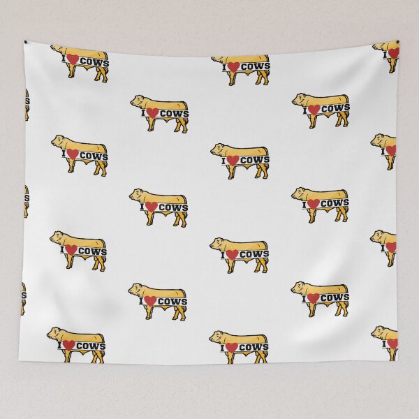Item preview, Yellow I heart Cows - Cow lover designed and sold by FarmsteadAcers.