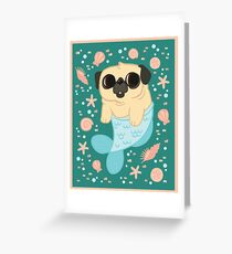 Mer-Pug Greeting Card
