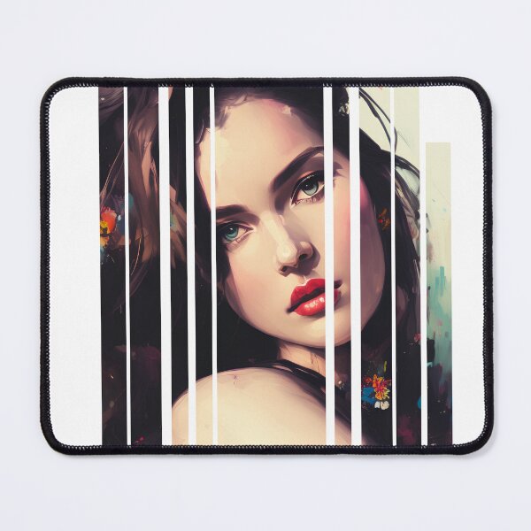 Item preview, Beautiful girl in painted stripes designed and sold by LaszloToth.