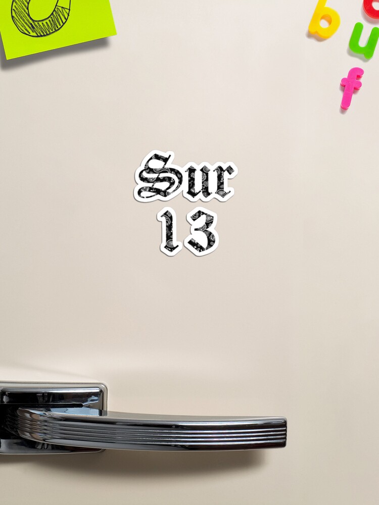 Sur 13 Surenos Black Bandana Magnet for Sale by DIRTYDUNNZ