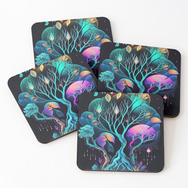 Item preview, Neon vibrant magical tree designed and sold by RK - Shop.