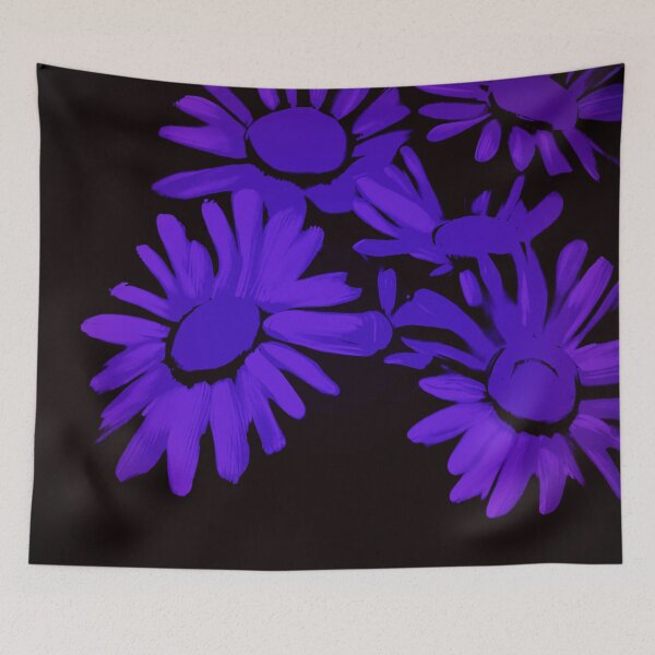 Item preview, Purple Abstract Daisies designed and sold by asurtiumgreen.