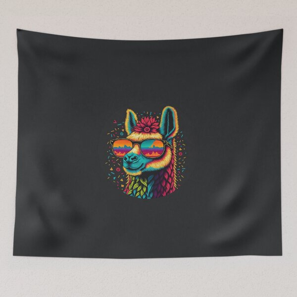 Item preview, Chilled-Out Llama with Colorful Shades designed and sold by ceemyvision.