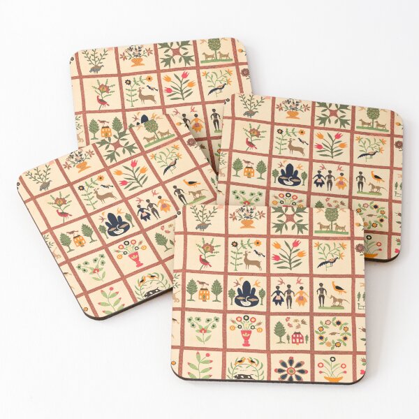 Item preview, Antique Album Quilt with Birds, Trees, Flowers and Figures designed and sold by ScavengerStyle.
