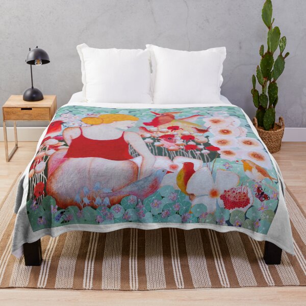 Item preview, Girl in a Garden designed and sold by KosikArt.