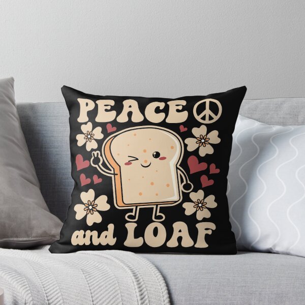 Item preview, Peace and Loaf Cute and Funny Toast with A Peace Sign - Black designed and sold by PearlMoonGrapes.
