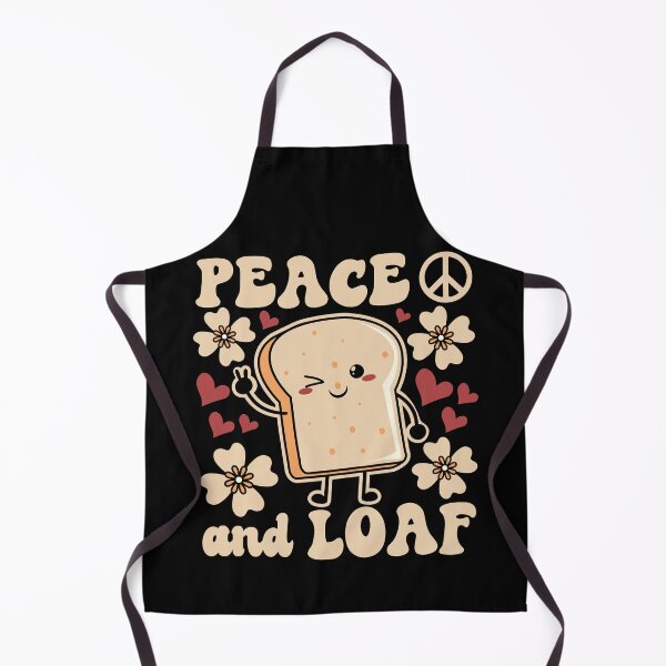 Item preview, Peace and Loaf Cute and Funny Toast with A Peace Sign - Black designed and sold by PearlMoonGrapes.