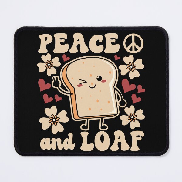 Item preview, Peace and Loaf Cute and Funny Toast with A Peace Sign - Black designed and sold by PearlMoonGrapes.
