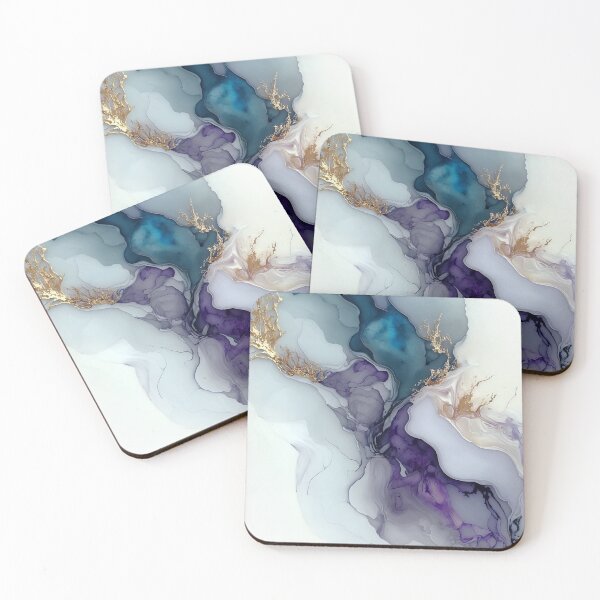 Item preview, Mottled Mulberry - Abstract Alcohol Ink Resin Art designed and sold by inkvestor.