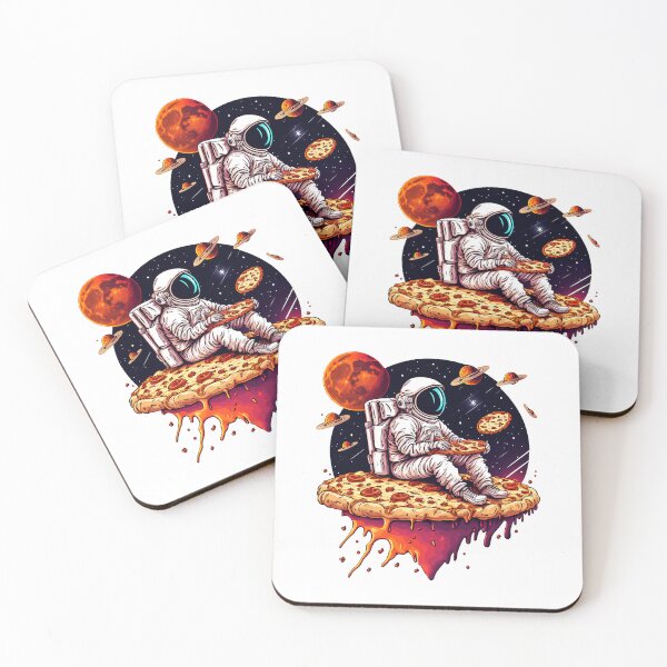 Item preview, Astronaut in space eating pizza designed and sold by ramith-concept.