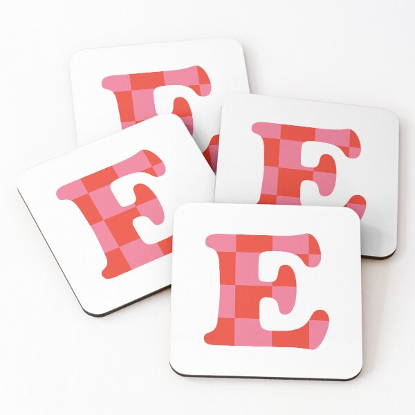 Item preview, E - Bold Letter | Pink & Red designed and sold by rracheell.