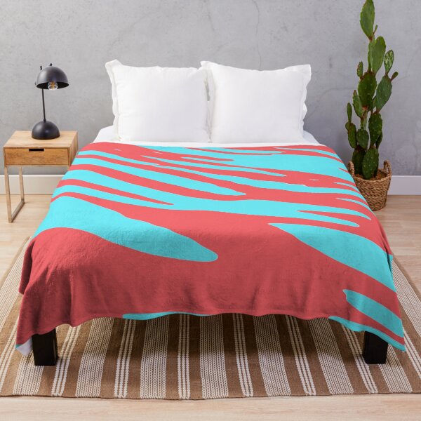 Item preview, Red turquoise abstract lines random pattern designed and sold by DAHAS.