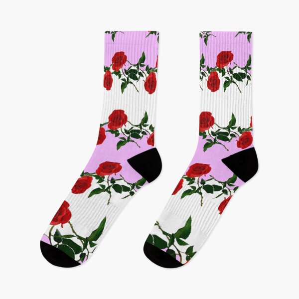Item preview, RED GARDEN ROSE ABSTRACT PATTERNS PINK-WHITE ART designed and sold by sharlesart.