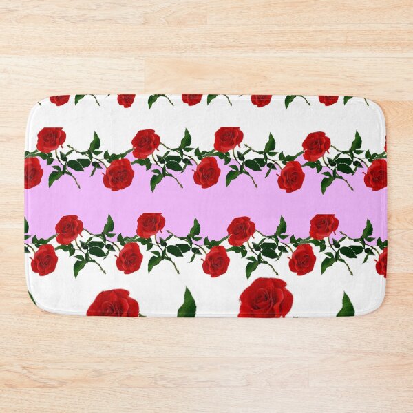 Item preview, RED GARDEN ROSE ABSTRACT PATTERNS PINK-WHITE ART designed and sold by sharlesart.
