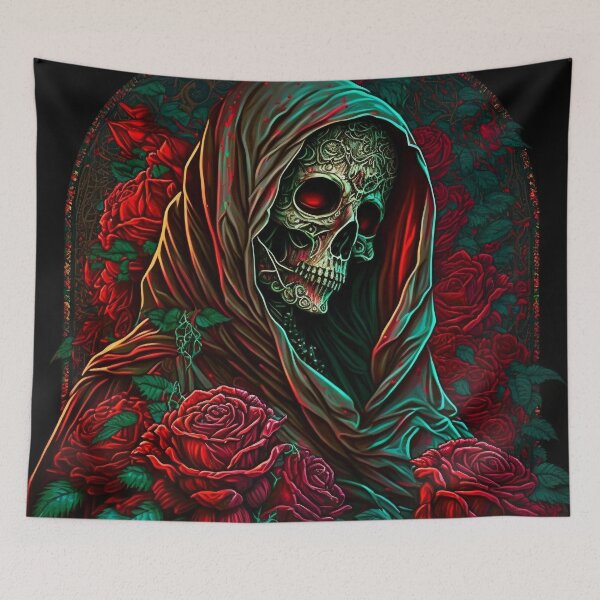 Item preview, Forest Roses Santa Muerte designed and sold by ingutted.
