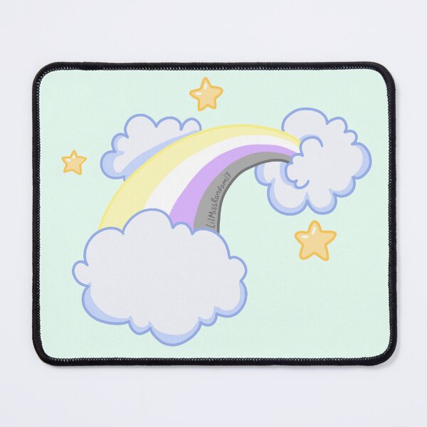 Item preview, NON BINARY Pastel Rainbow Pride Flag Illustration designed and sold by LilMissRandom17.