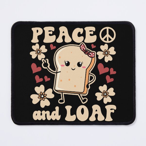 Item preview, Peace and Loaf | Cute and Funny Girl Toast with A Peace Sign - Black designed and sold by PearlMoonGrapes.