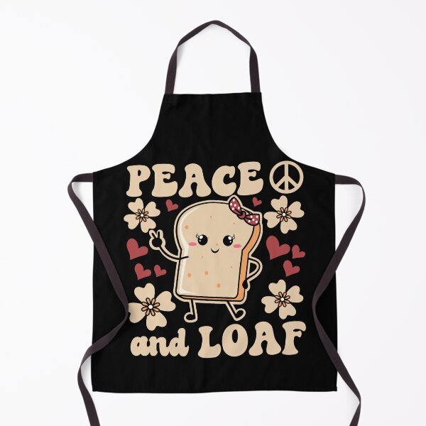 Item preview, Peace and Loaf | Cute and Funny Girl Toast with A Peace Sign - Black designed and sold by PearlMoonGrapes.