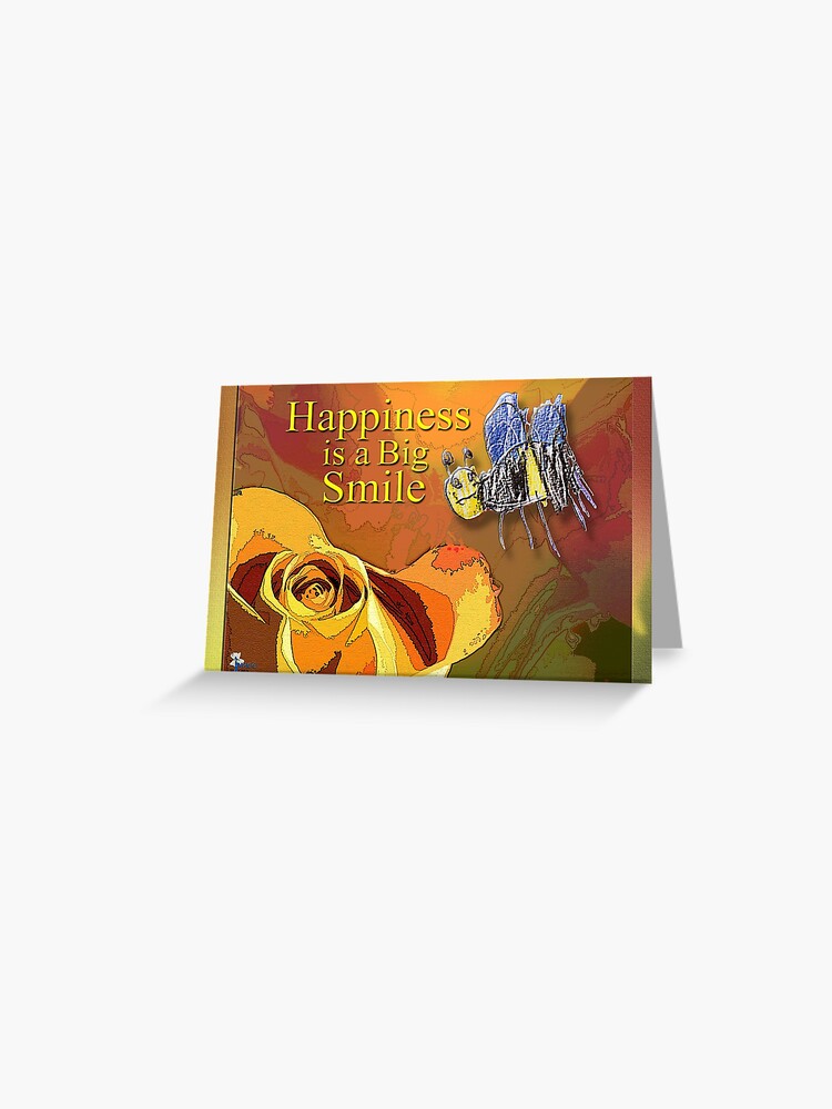 Thumbnail 1 of 2, Greeting Card, Happiness is a Big Smile designed and sold by michaelasamples.