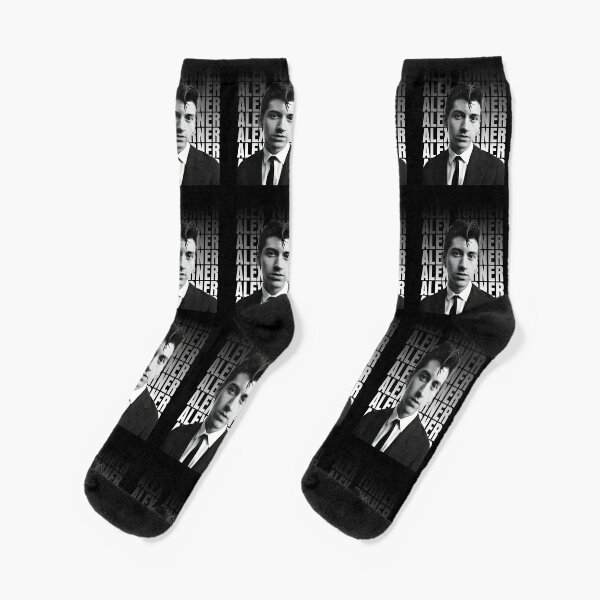 ALEX TURNER Socks Arctic Monkeys Inspired Collage Design White Socks -   Denmark