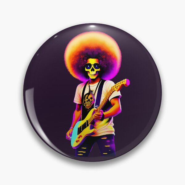 Item preview, Skeleton Rock Guitar Player - Cool Funny Cartoon Style Music Skull Face  designed and sold by XandDot.