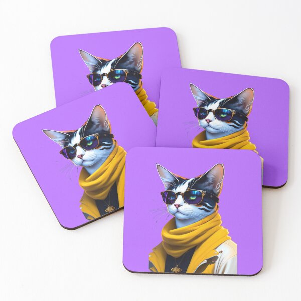Item preview, cat with glasses designed and sold by Artist-jc.